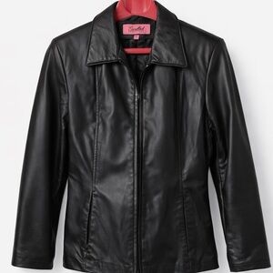 Authentic women's Black Leather Jacket
